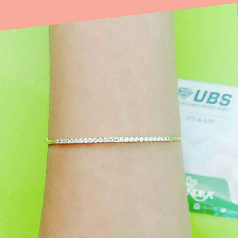 GELANG EMAS BANGLE FULL MATA EMAS ASLI UBS LADAR 375