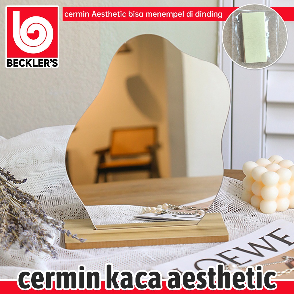 Cermin Kaca Unik Serbafungsi / Cermin Aesthetic / Aesthetic Mirror By Mirrorplus / Cermin Meja