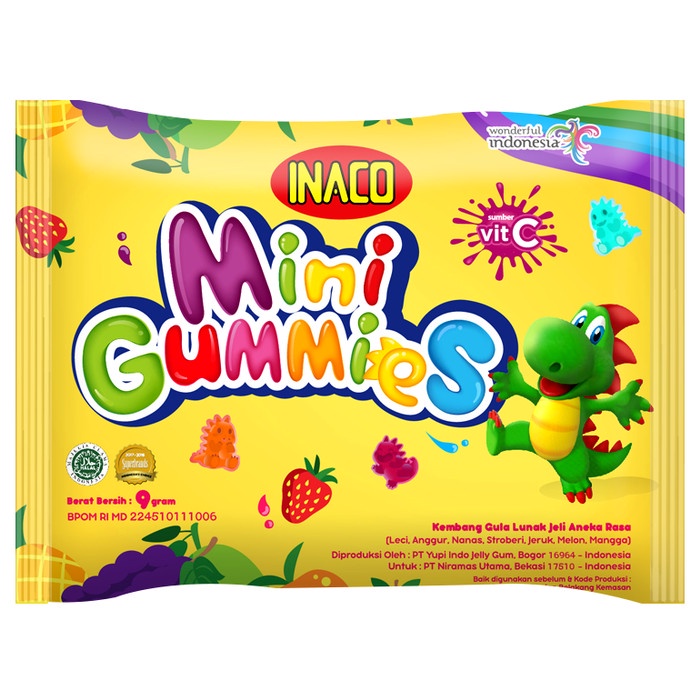 

Inaco Mini Gummies Permen Jeli Aneka Rasa 1PCS