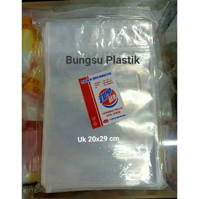 Standing Pouch Pp Klip + Zip 20x29 Isi 50 Pcs / Standing Pouch 20x29 Pp Klip Zipper Lock Isi 50pcs