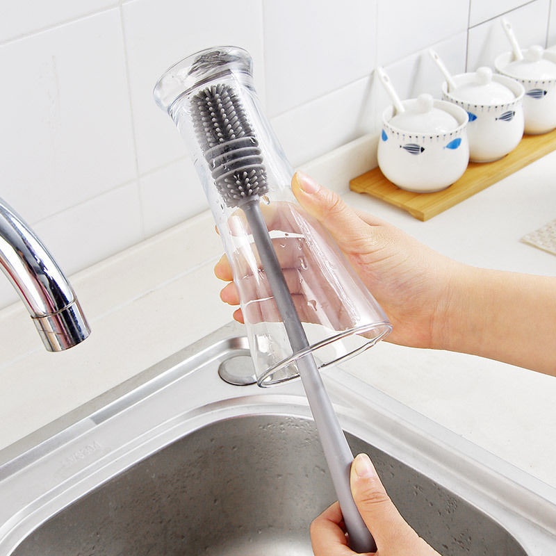 Sikat Pembersih Botol Multifungsi Dengan Gagang Panjang Untuk Dapur