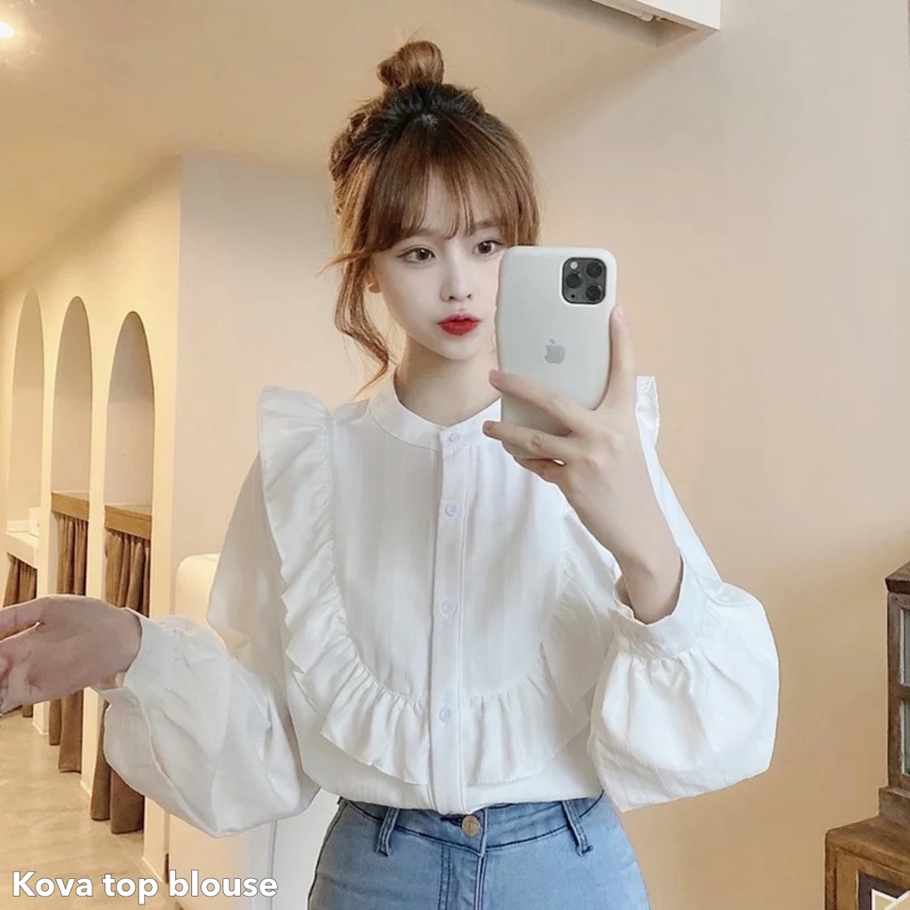 Adera vintage top blouse -Thejanclothes