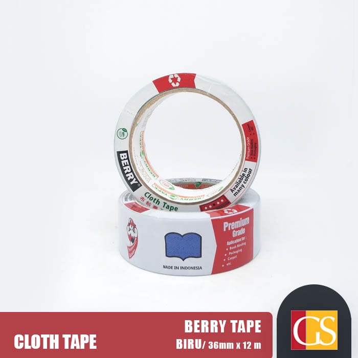 

Lakban Kain Biru Berry Cloth Tape 36mm / 1.5 inch x 12m