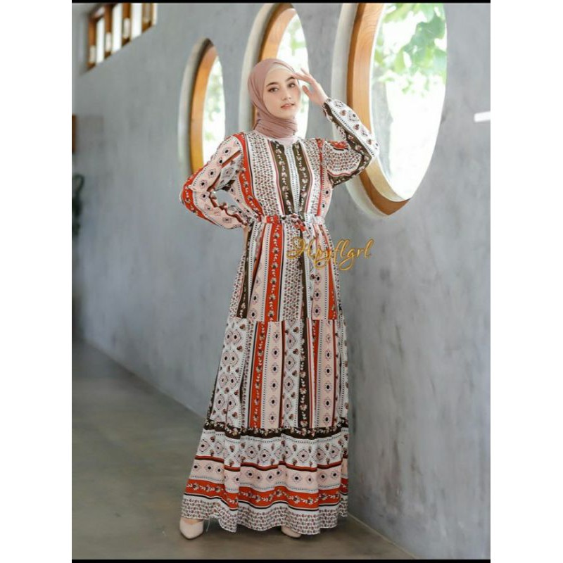 DRESS LOA/GAMIS KATUN RAYON/FASHION MUSLIM,/TERBARU/TERLARIS