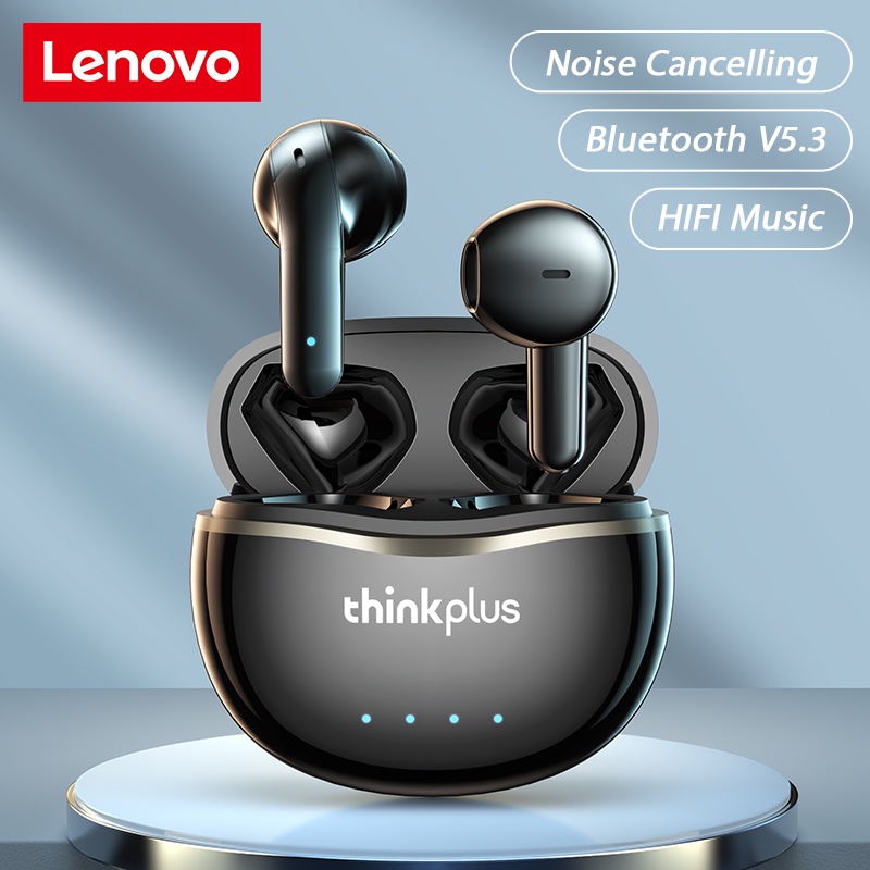 TWS Lenovo Thinkplus X16 Headset Bluetooth 5.2 Earphone Noise Cancelling Original Earbuds with Mic Wireless Earphones Dual Stereo Kompatibel untuk Android Gaming Music Headphones