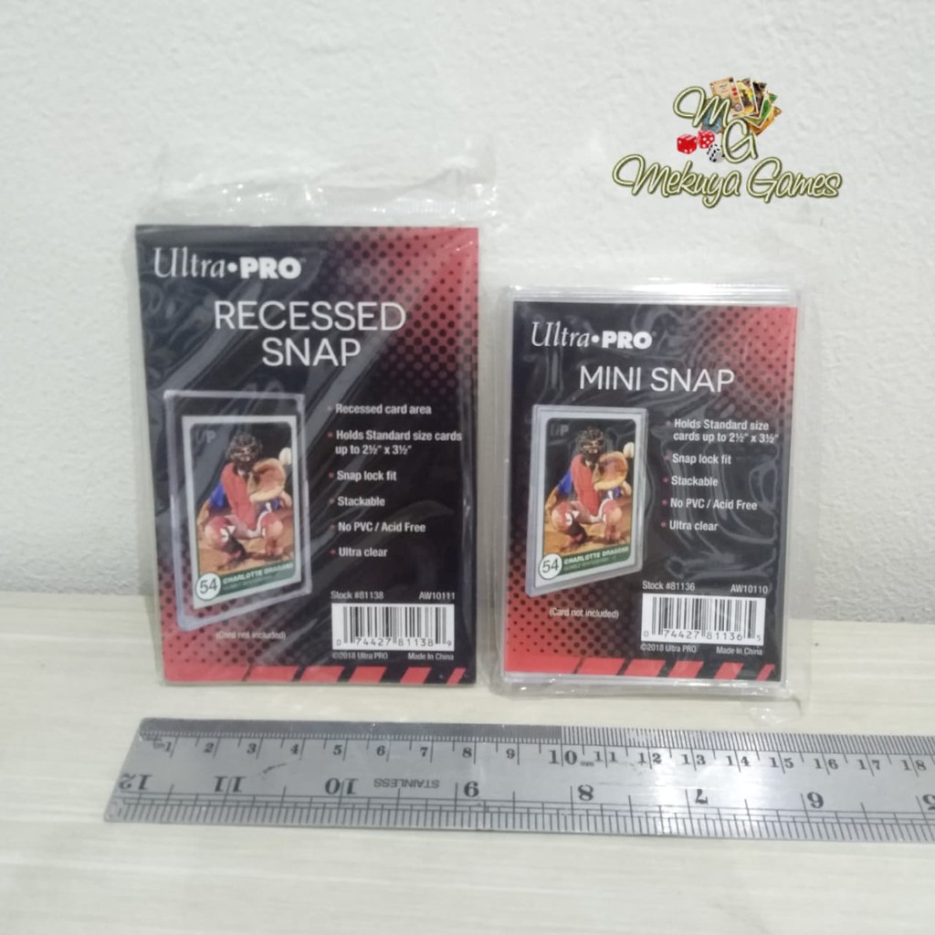 Ultra Pro Snap Card Holder Recessed Mini  63.5x88.9mm Kotak Case Kartu TCG Sport K-Pop PhotoCard Pok