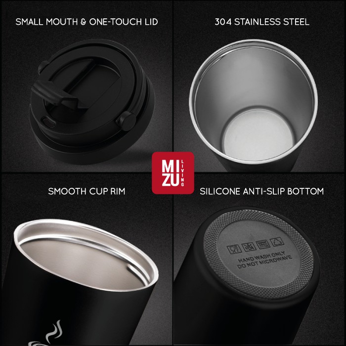 MIZU COFFEE IS LIFE Coffee Tumbler 500ml Thermos Mug Hot & Cold Stainless Steel Cup BPA-Free-4