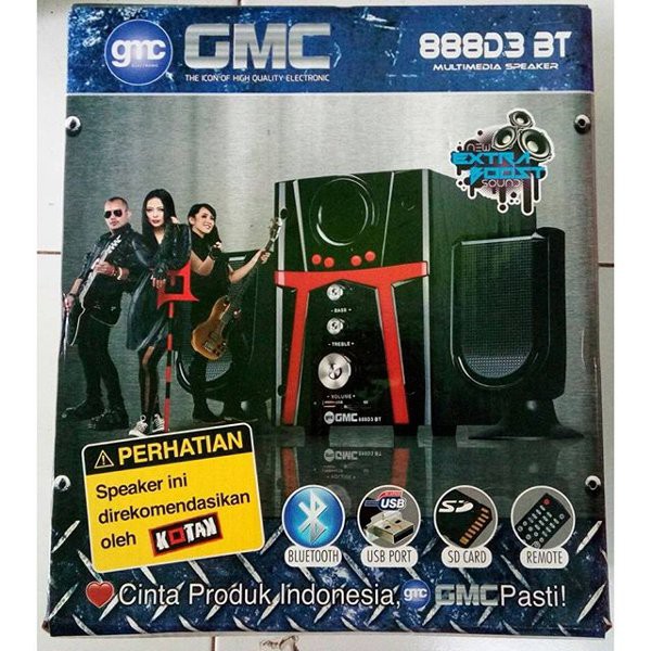 Speaker GMC 888 D3 Bluetooth USB MMC Speaker Multimedia suara mantap