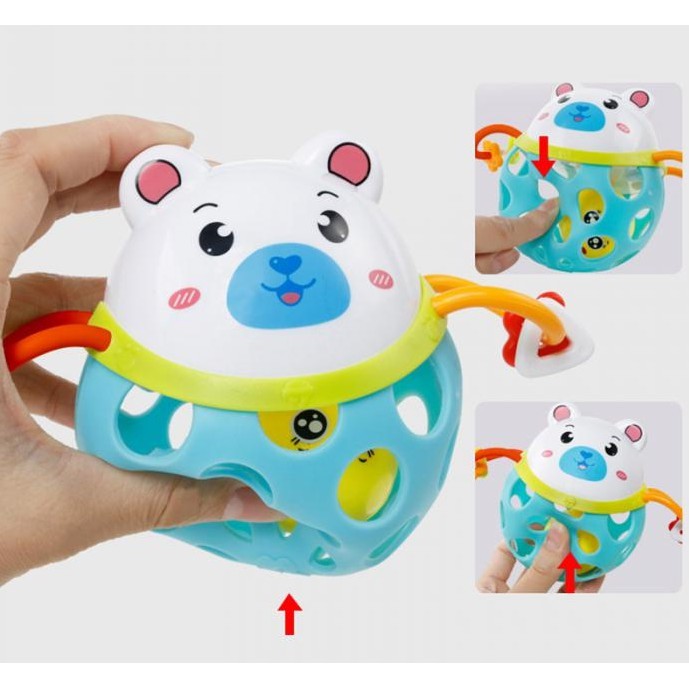 Rattle Animal Bulat Gigitan Bayi - Kerincingan Bulat + Teether Baby