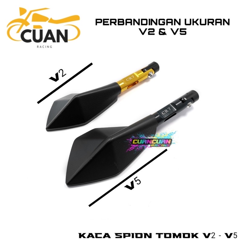 Spion Tomok V5 &amp; V2 Universal Nmax,Aerox,Pcx,Vario,Beat,Mio,Vixion,R15,Cbr,Ninja &amp; Motor Lain Nya