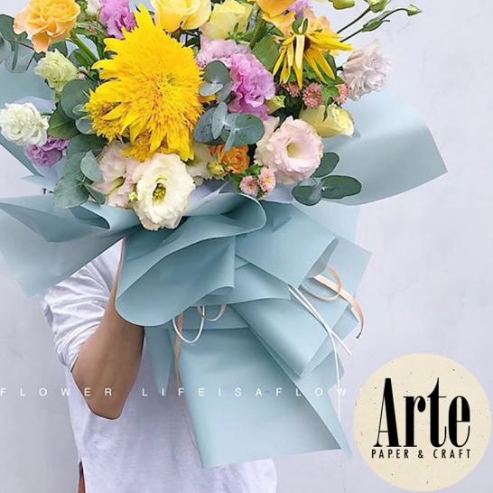 

☂ 20 Lembar Cellophane Solid Pastel Matte Kertas Buket Korea Bunga Flower Wrapping Paper Kado Arte Grosir Jakarta P.MTZ ♡