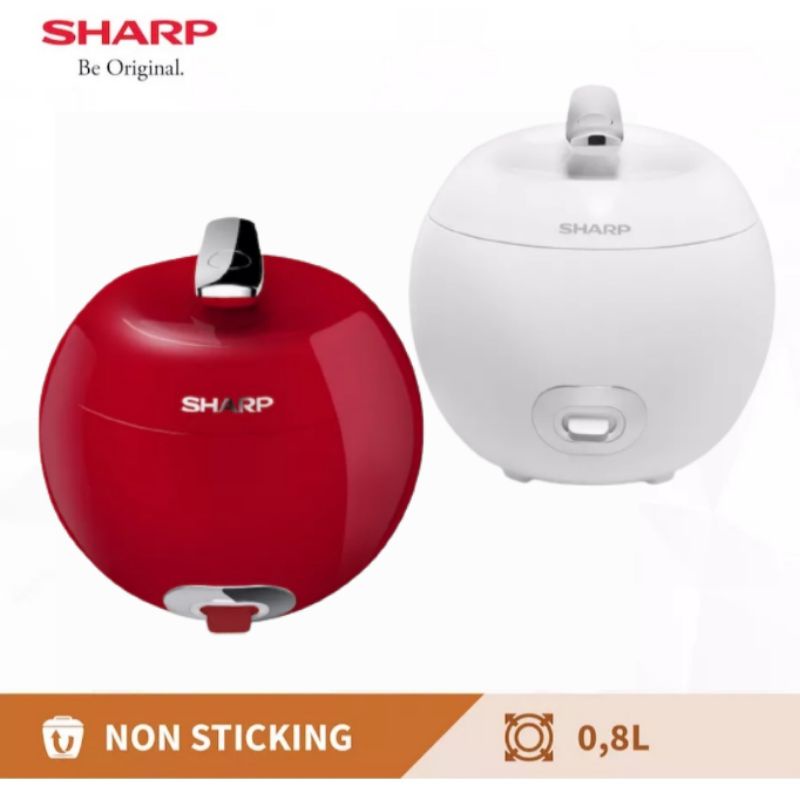 SHARP Apple Rice Cooker 0.8L KS-P8MY-WH / RD Apel