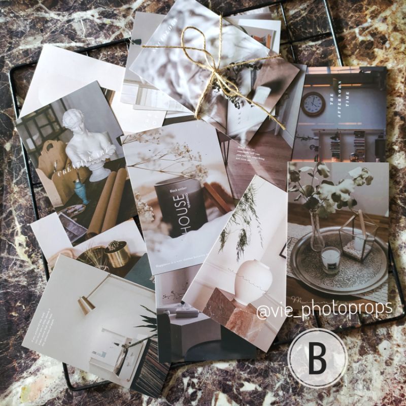 FLAT LAY CARDS B ( 1 SET ISI 5 PCS ) / Props Foto / properti fotografi/ hiasan dinding