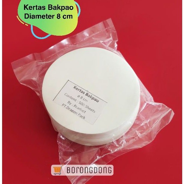 

Kertas Bakpao Diameter 8 cm (1 pack isi 500 lembar) / Alas Bakpao
