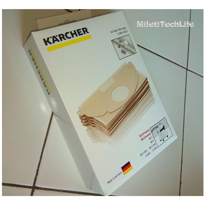 Karcher Filter Bag Vacuum WD2 MV2 A2004 WD 2200 Kantong Debu