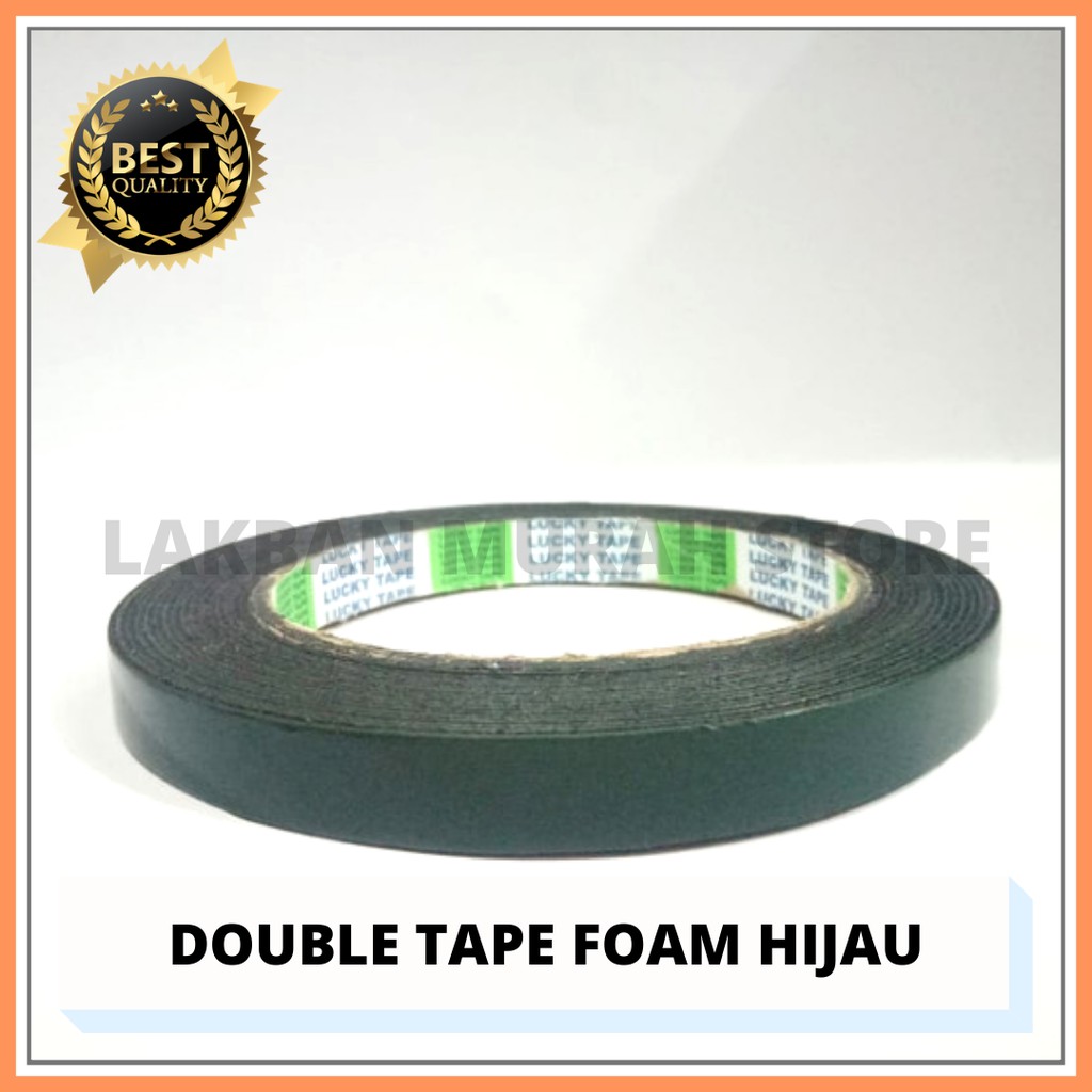 

Double Tape Foam Hijau Busa Lucky Tape 1/2 Inch x 5m