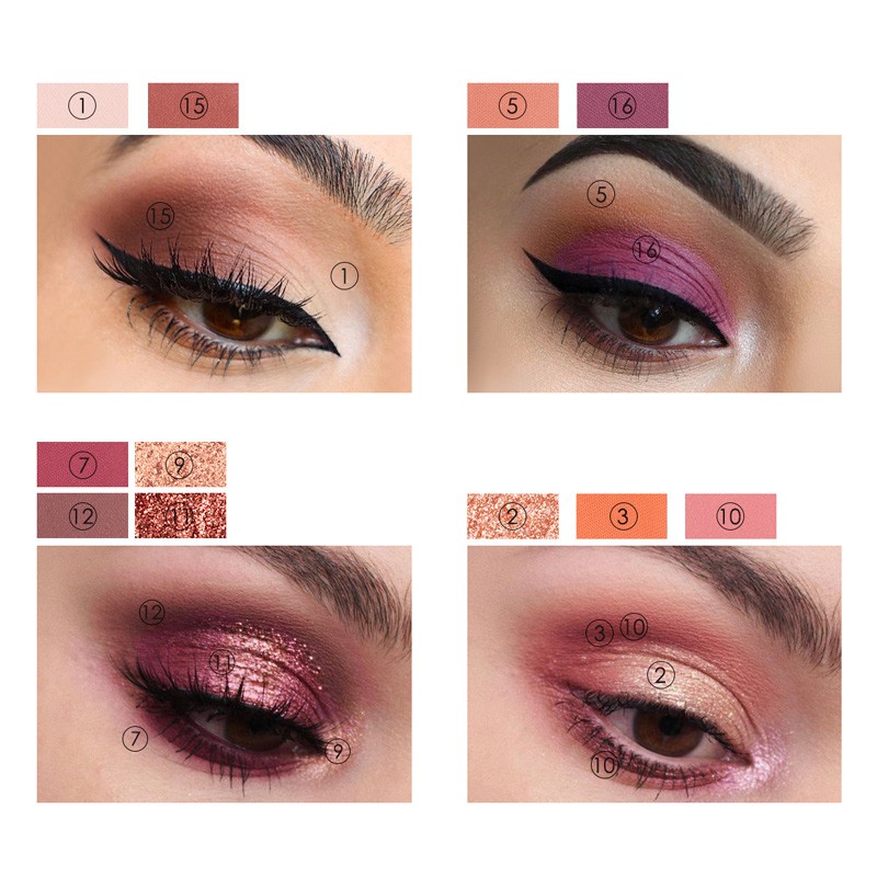 Focallure Original Sunrise Palet Eyeshadow 16 Warna Matte &amp; Pearlescent