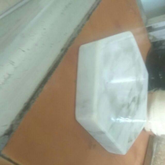 Carrara Hexagon Marble Coaster 10 Cm | Tatakan Gelas Marmer