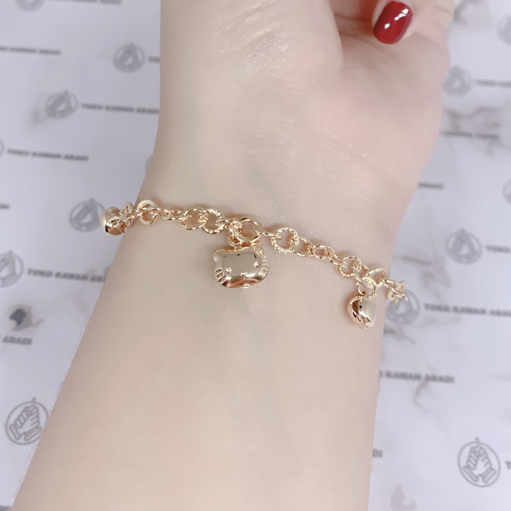 Gelang Tangan Xuping Gold Wanita Dewasa Motif Rantai Pecah Kopi Fashion *07