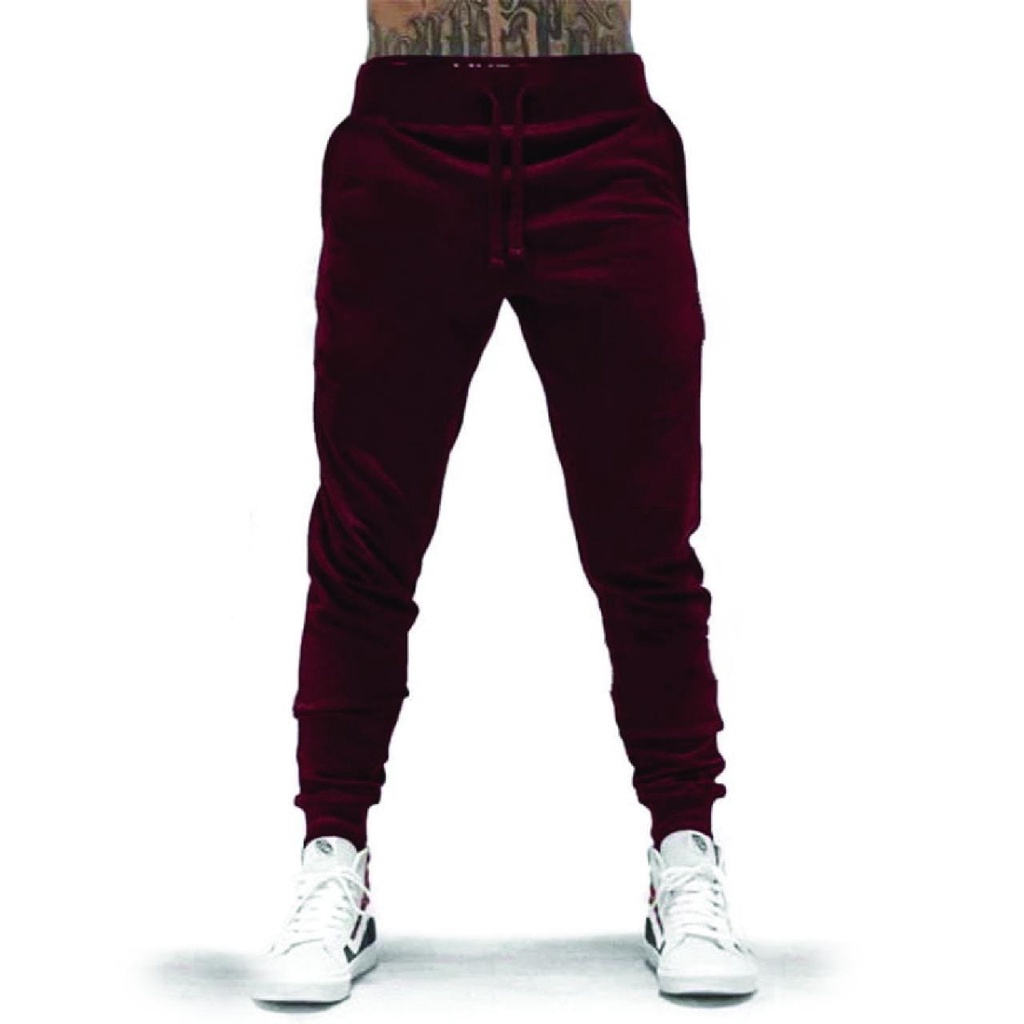 CELANA PANJANG JOGGER POLOS UNISEX BAHAN FLEECE TEBAL / KUALITAS BAGUS / JOGGER PRINTING