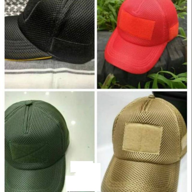 Topi jaring velcro