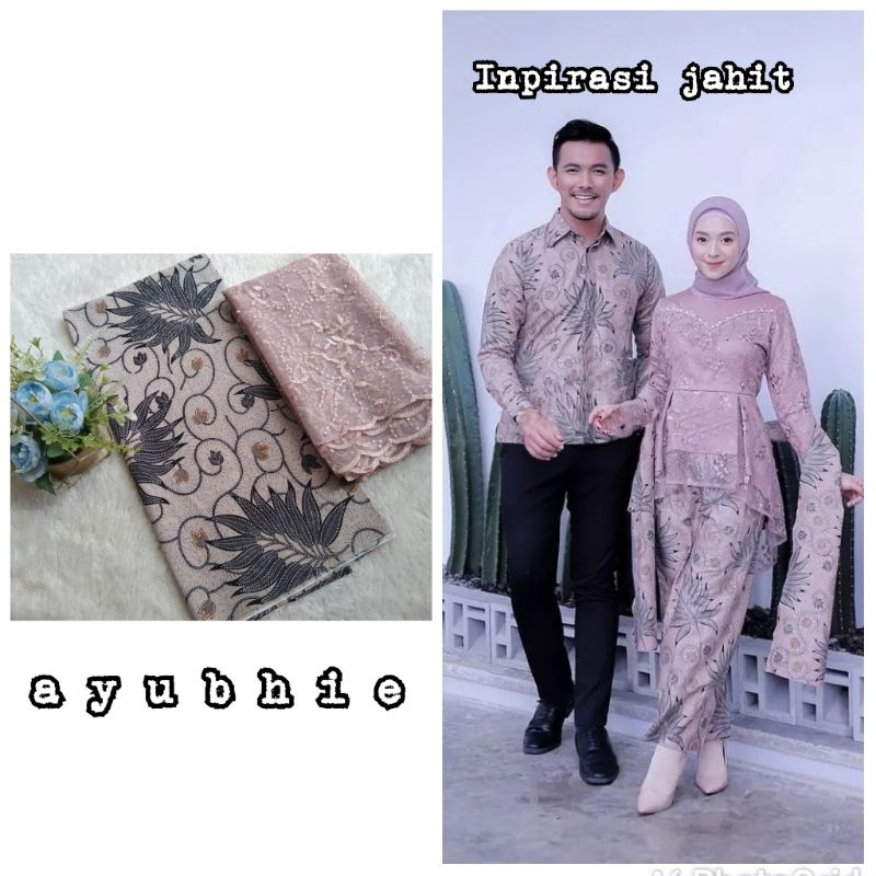 Kain Batik jarik seragaman brokat rosegold kebaya bridemaids