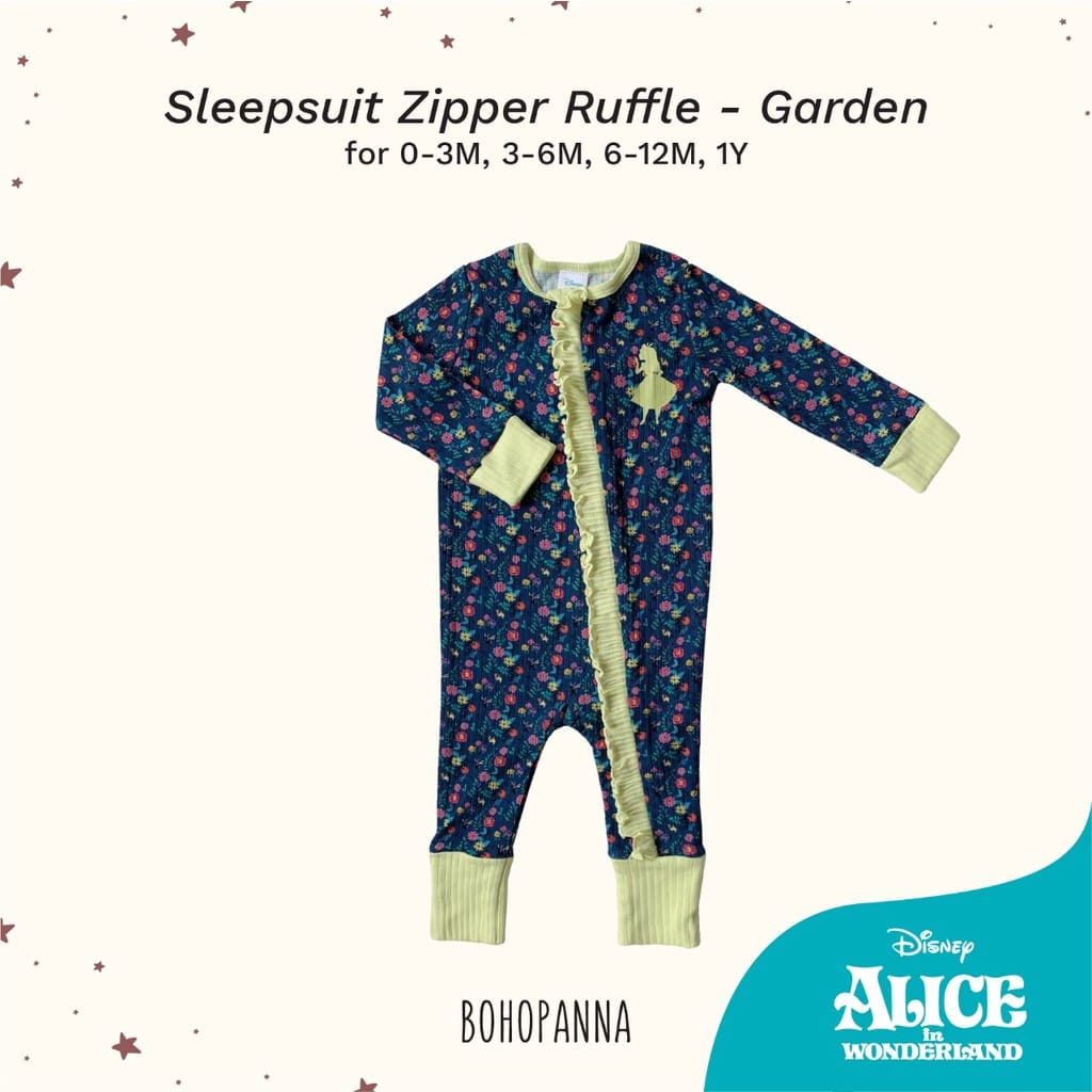 BOHOPANA | BOHO | BOHO PANNA SLEEPSUIT ZIPPER | BAJU TIDUR BAYI