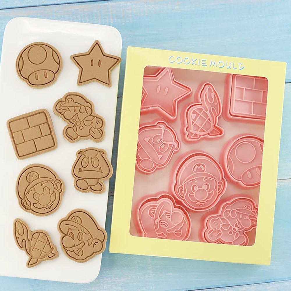 Top 8Pcs Cetakan Kue Kering Mould Lucu Kartun Plastik Dekorasi Anime