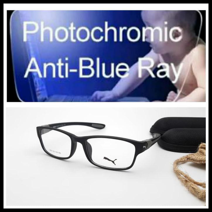 KACAMATA MINUS ANTI RADIASI PHOTOCROMI BLUERAY, KACAMATA PRIA PUMA