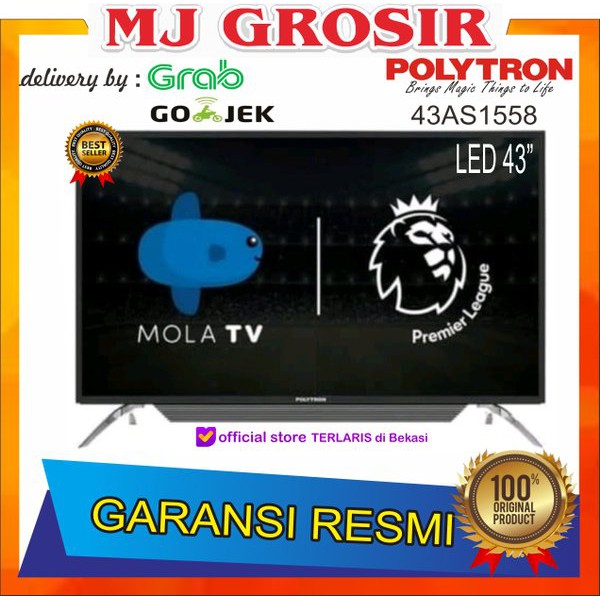 Spesial PROMO LED TV POLYTRON 43 43AS1558 43 INCH USB MOVIE HD HDMI SMART TV Berkualitas