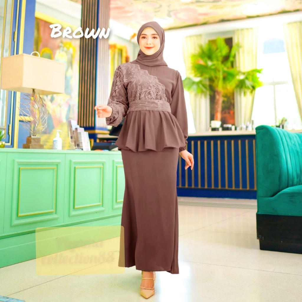 (NEW MODEL)GAMIS BRUKAT TILE MIRANDA SIZE M L XL XXL GAMIS TERBARU FASHION MUSLIM GAMIS KONDANGAN WANITA DRESS KONDANGAN