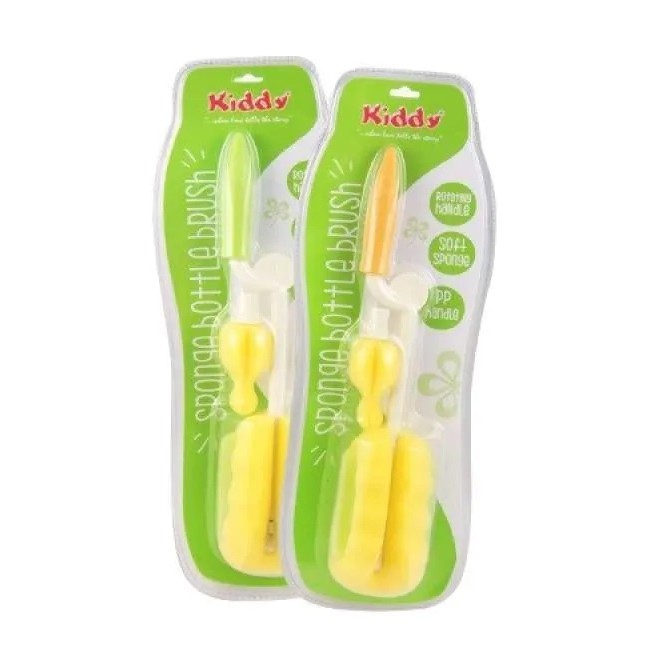 Kiddy Baby 2 In 1 Sponge Bottle Brush Sikat Botol Bayi KD-9306