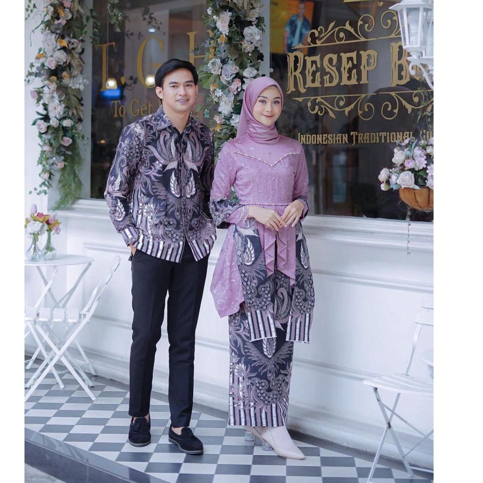 Siap Kirim Batik Couple Kebaya Modern Kebaya Wisuda Tunangan Lamaran Baju Kondangan Terbaru 2022 naf