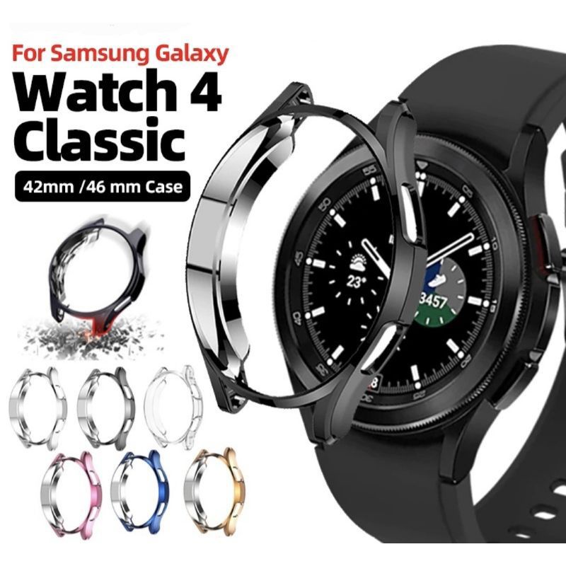 Samsung Galaxy Watch 4 Classic 42mm/46mm Rubber Case Soft Tpu Silicone Protective