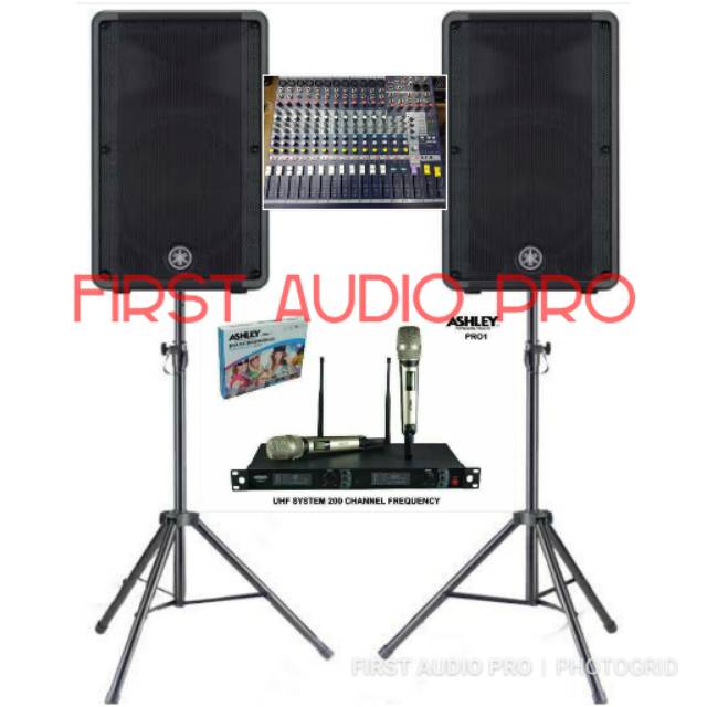 PAKET SOUND SYSTEM YAMAHA DBR 15 + MIXER SOUNDCRAFT EFX 12