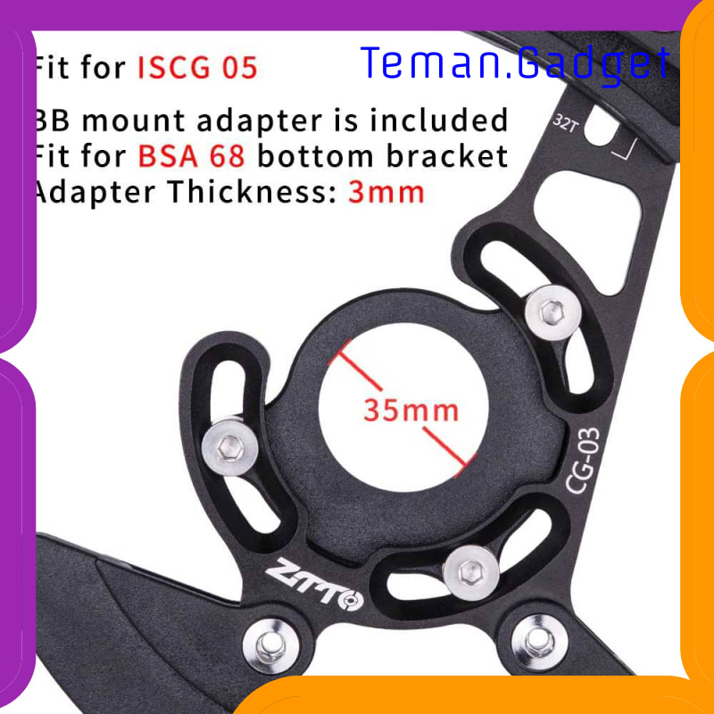 TG-IB639 ZTTO CHAIN GUIDE RANTAI SEPEDA ISCG05 MTB 1X SYSTEM MOUNT BB - CG04