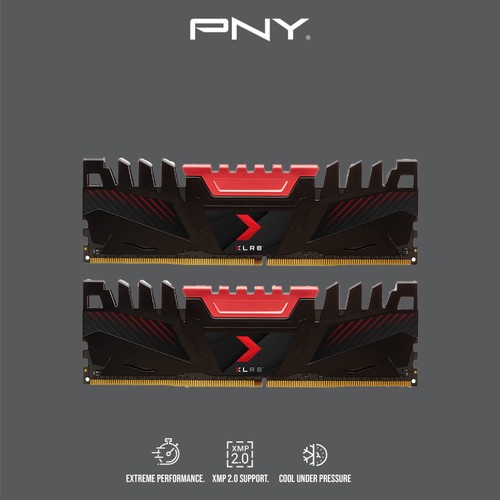 PNY 16GB (2x8GB) XLR8 Gaming DDR4 2666MHz Desktop Memory RAM Kit – (MD16GK2D4320016AXR)