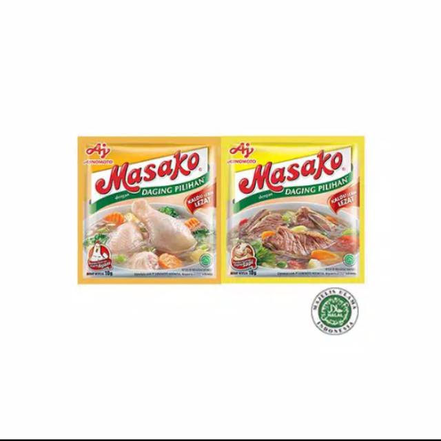 

Masako kaldu ayam / sapi / jamur 9 grm / kaldu royco ayam / sapi 8 grm