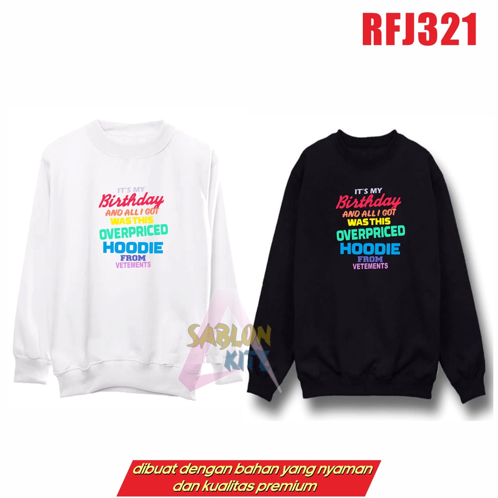 MURAH!!! HOODIE MY BIRTHDAY RFJ321 SEOKJIN