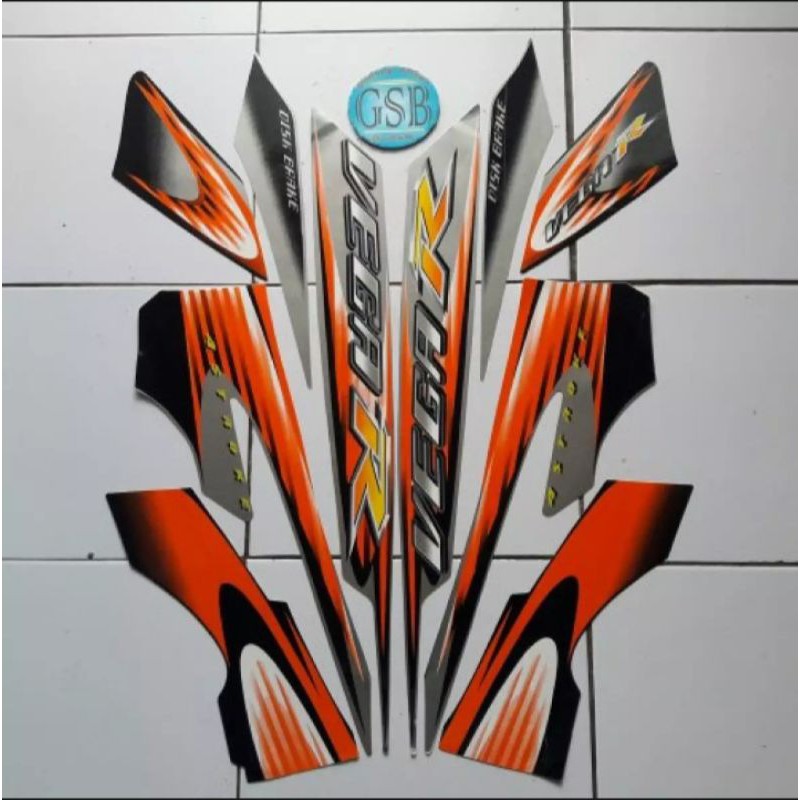 Striping sticker Lis motor Vega R 2006 orange - Vega R New 2006