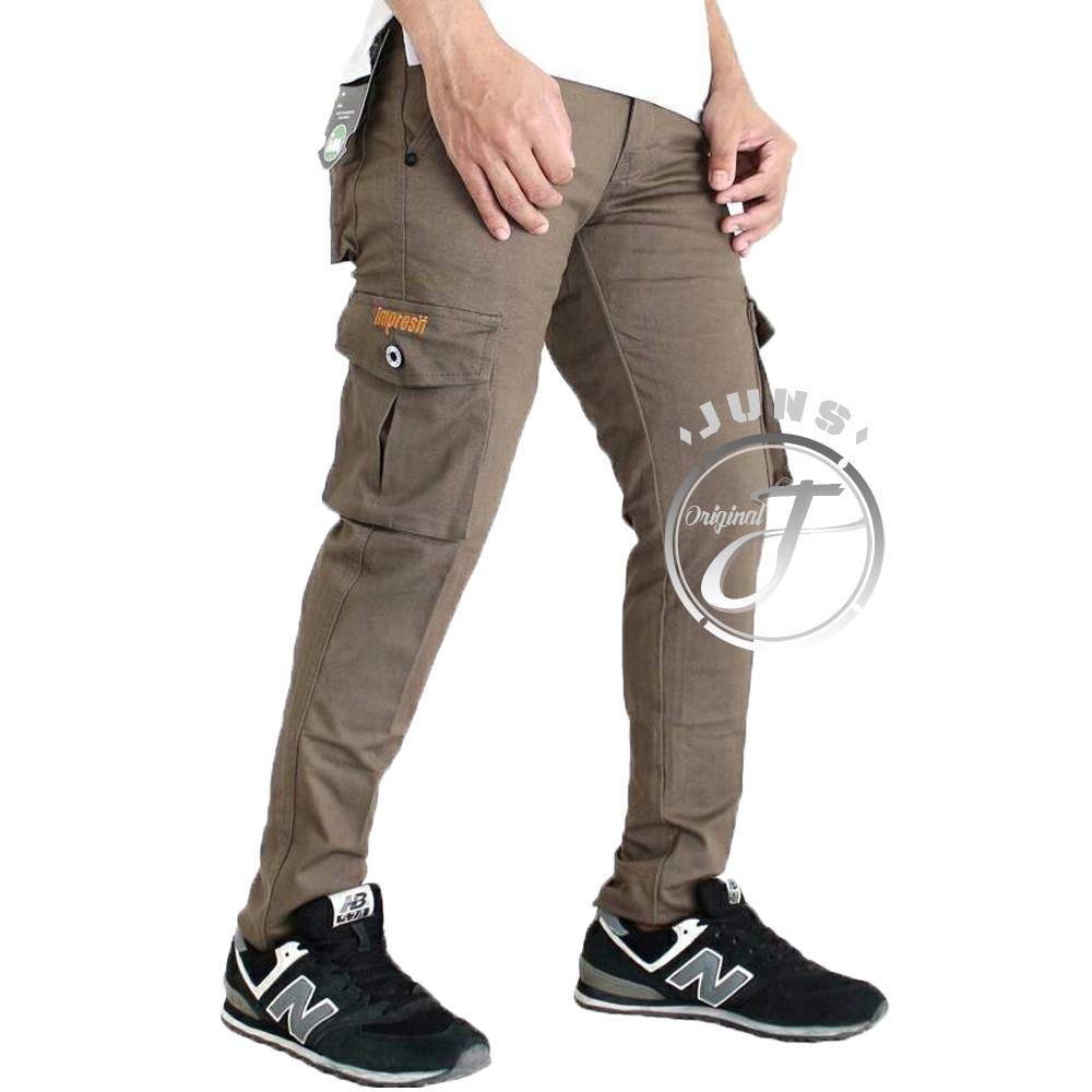 Celana Cargo Long Pant Original Impresif Dark Khaki