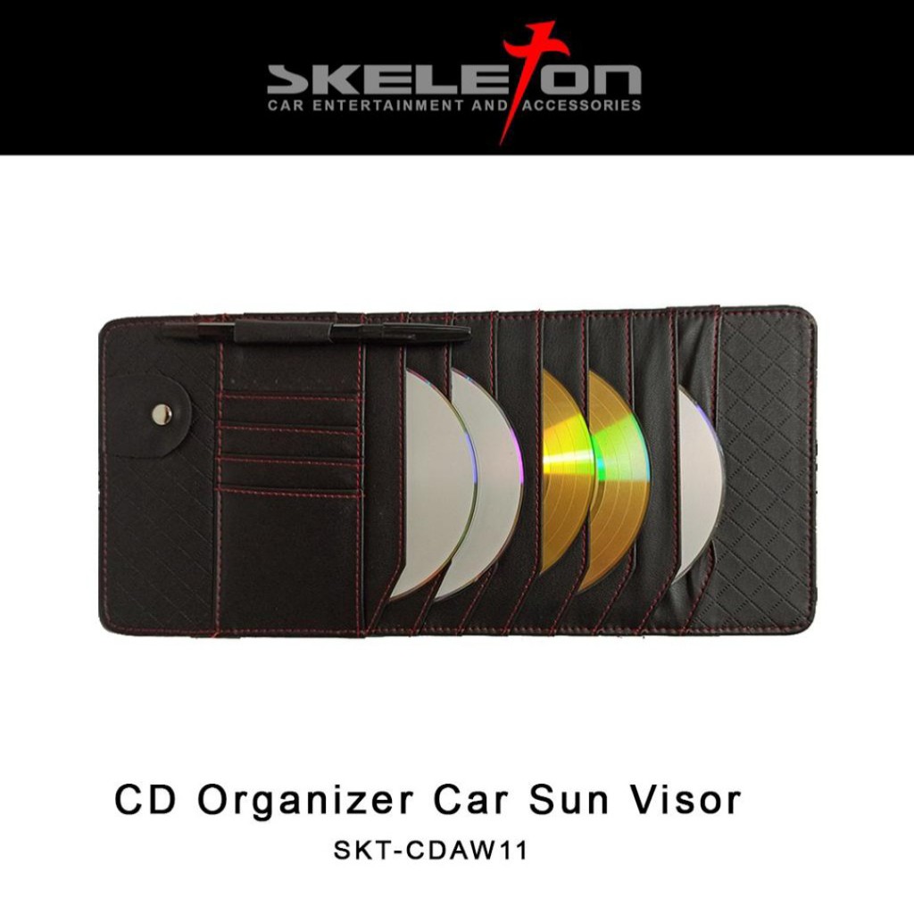 SKeleton Car CD Case With Name Card Slot SKT-CDAW11