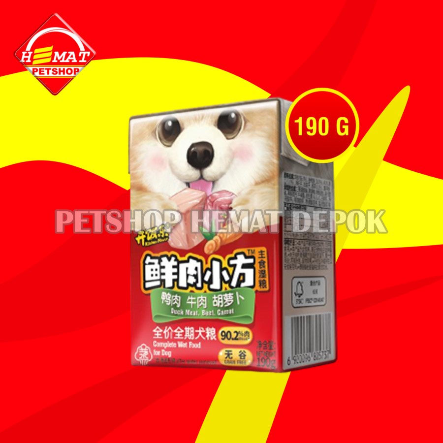 Kitchen Flavour Dog Food Wet Makanan Basah Anjing 190Gram