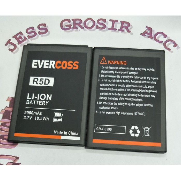Baterai Battery Double Power Evercoss Evercross R5D Winner Y Style - Hitam