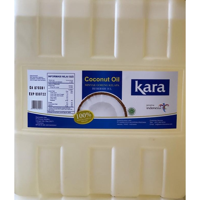 

MINYAK GORENG KARA 18 LITER JERIGEN DFBH5612DF