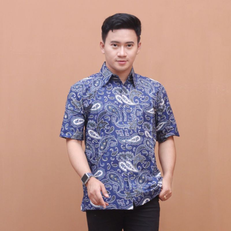 tey-17 Batik Wanita ASJ SA HRB026 Kenongo Kemeja Tosca Pendek-K