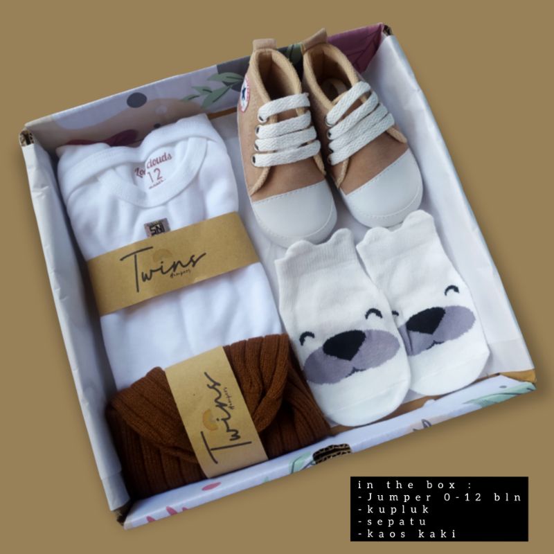 Hampers bayi/ hampers baby newbron / gift box / kado lahiran-Coklat 3