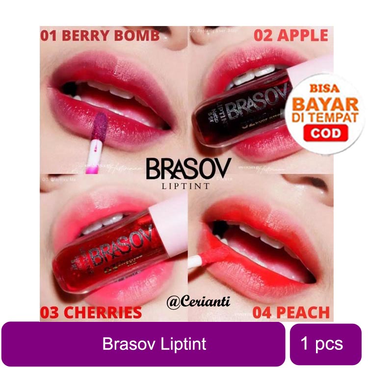 BRASOV LIPTINT 5GR ORIGINAL | LIP TINT | BIBIR | BERY BERY BOM | APPLE EVER AFTER | CHERRIES ME | PEACH PLEASE