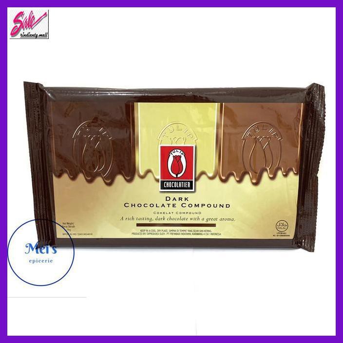 

SAKMACOKLAT- TULIP DARK CHOCOLATE COMPOUND 1KG COKELAT BATANG COKLAT MASAK -MAKANAN-MINUMAN.