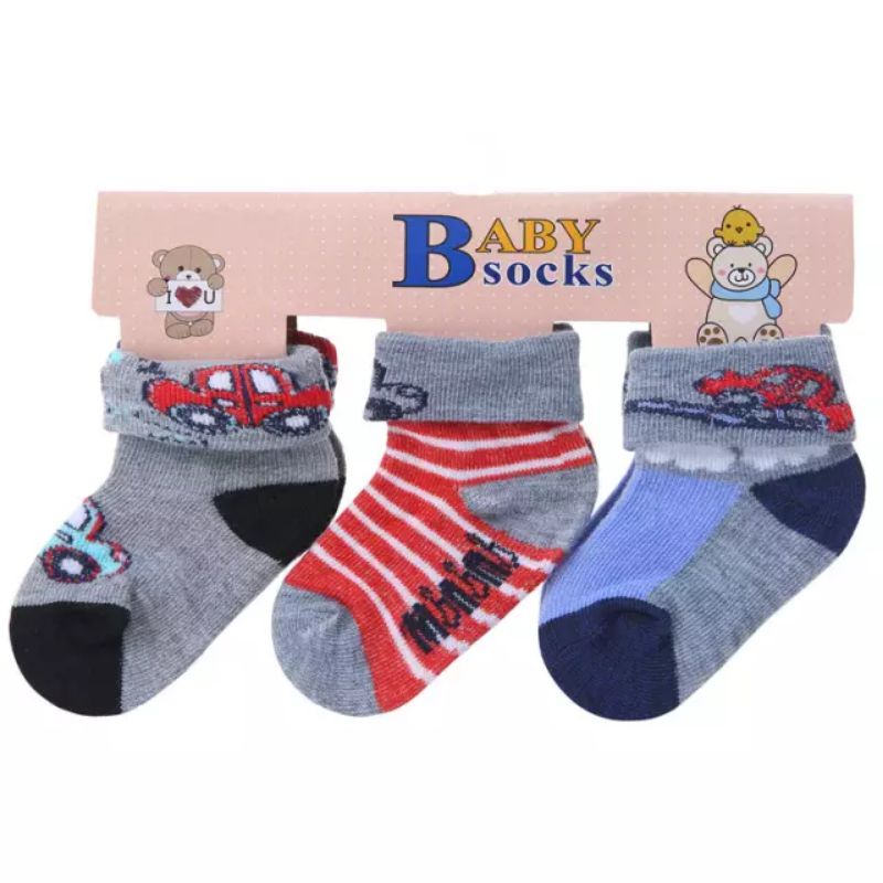 Kaos Kaki Bayi isi 1 set isi 3 Pasang Baby Kingdom SNI